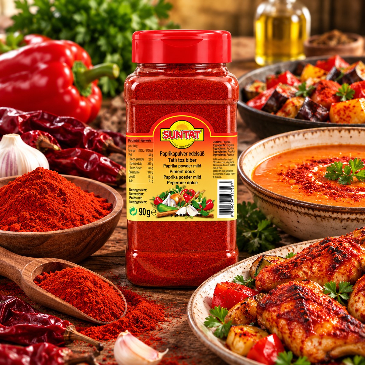 Suntat Paprika Dolce Macinata (Tatlı Toz Biber) 90 g