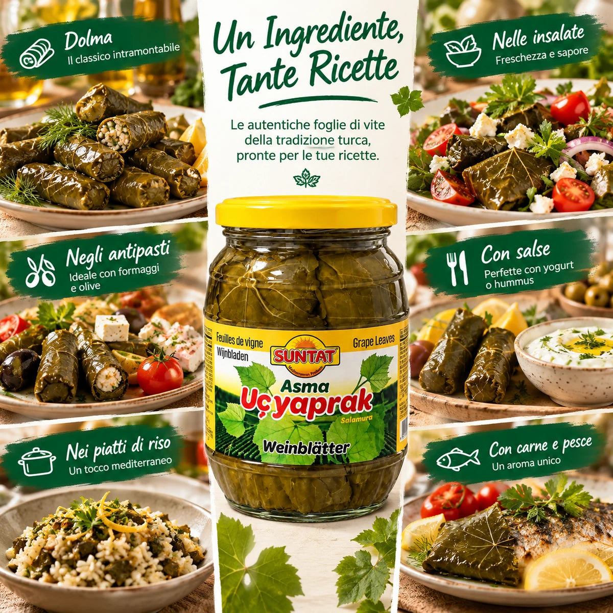 Suntat Salamura Asma Yaprağı 450 g