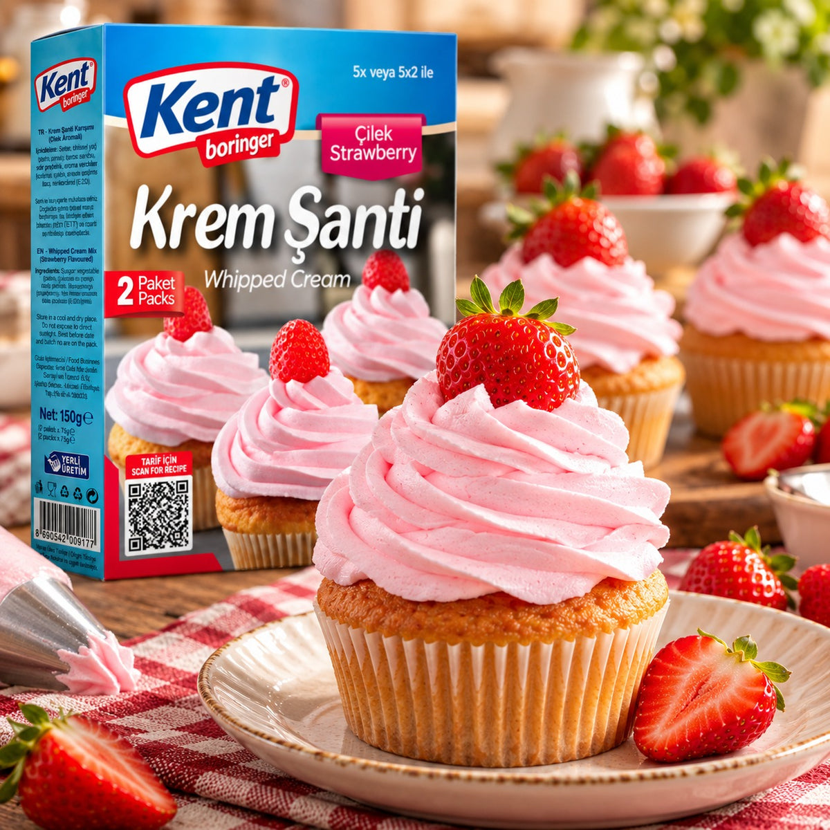 Kent Çilekli şanti karışımı 150 g
