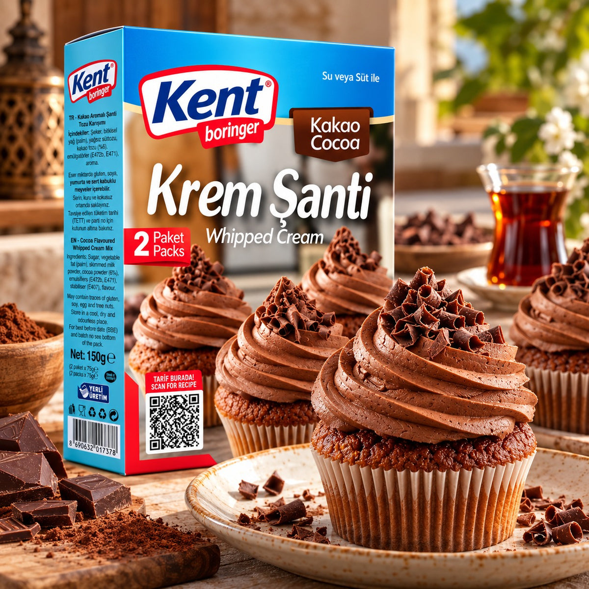 Kent Kakaolu şanti hazırlama karışımı 150 g