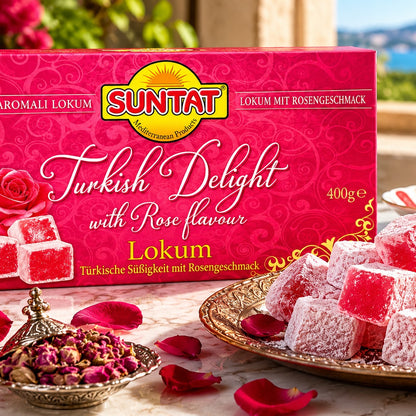 Suntat Lokum alla rosa 400 g