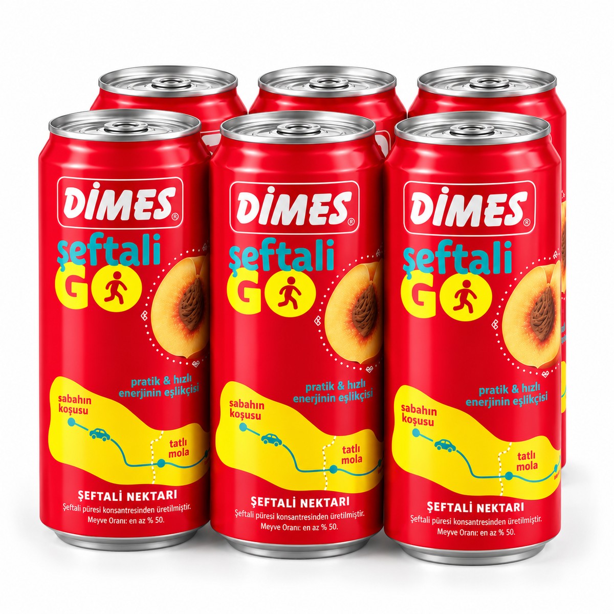 Dimes Şeftali Suyu 6 × 330 ml