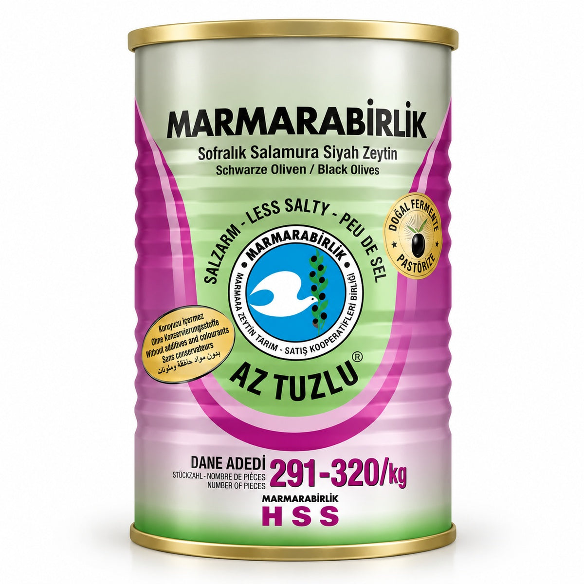 Marmarabirlik Olive nere a basso contenuto di sale 800 g