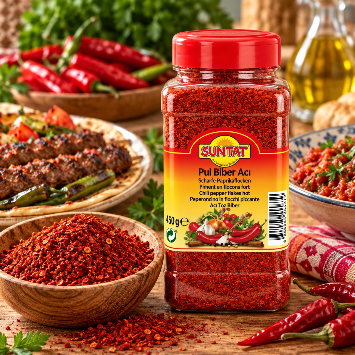 Suntat Paprika Piccante Macinata (Acı Toz Biber) 450 g