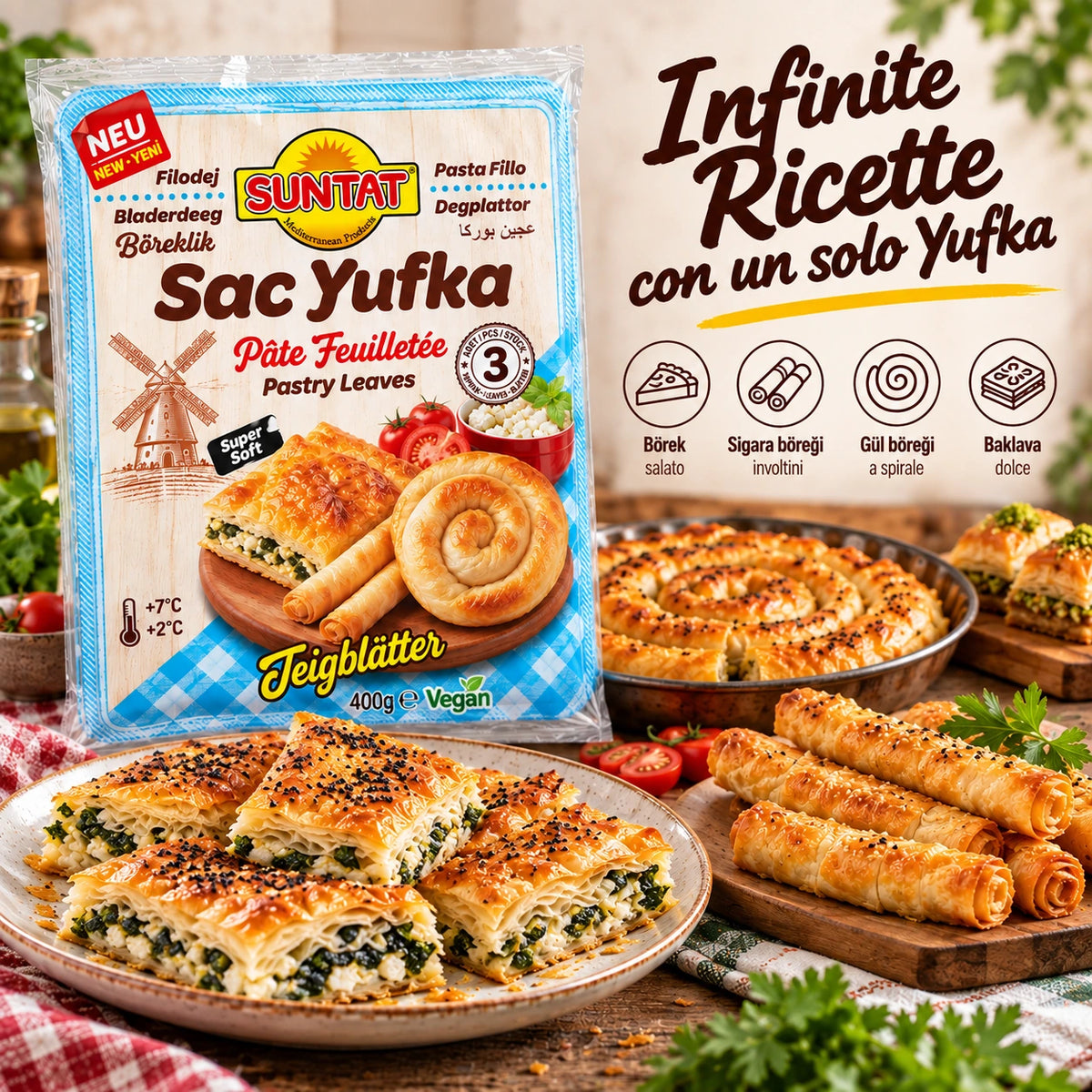 Suntat Pasta Fillo Rettangolare 400 g