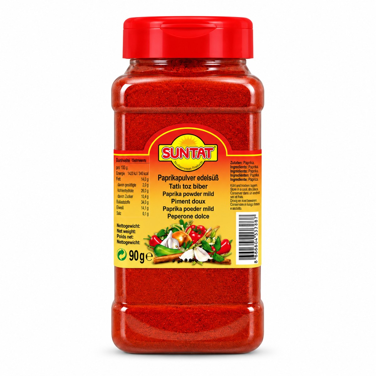 Suntat Paprika Dolce Macinata (Tatlı Toz Biber) 90 g