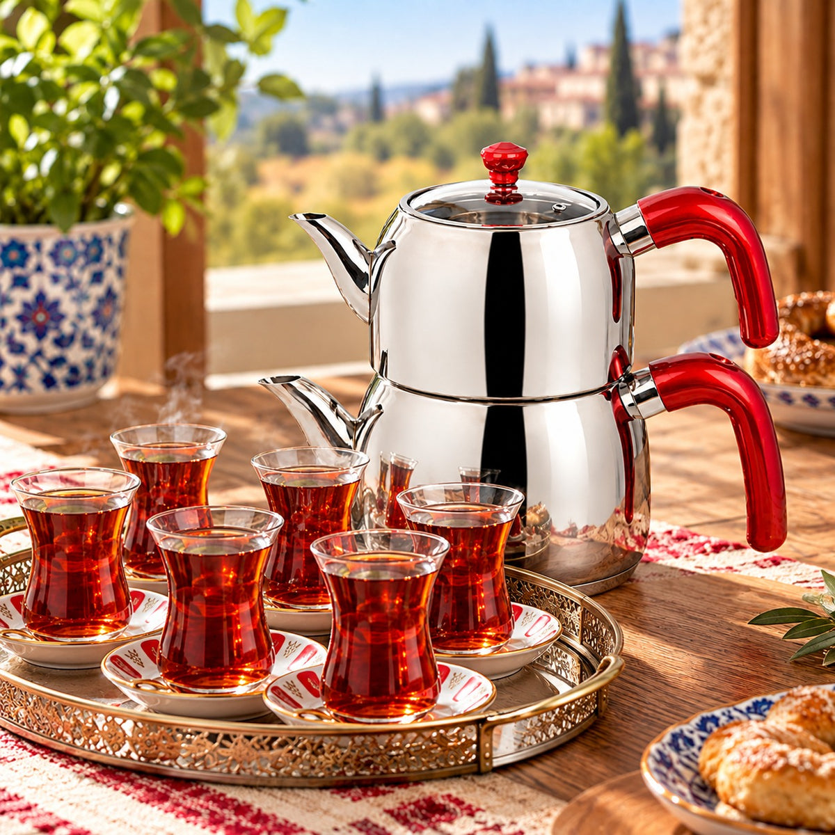EMS Teiera Turca a Due Livelli (Çaydanlık)