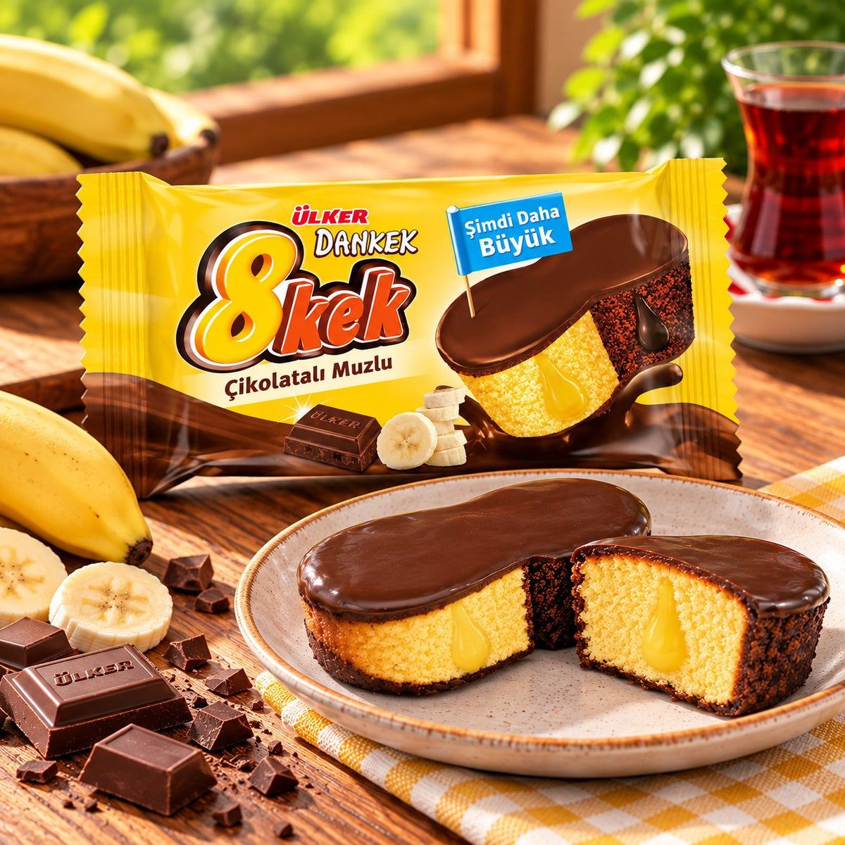Ülker Dankek 8Kek çikolatalı ve muzlu 55 g