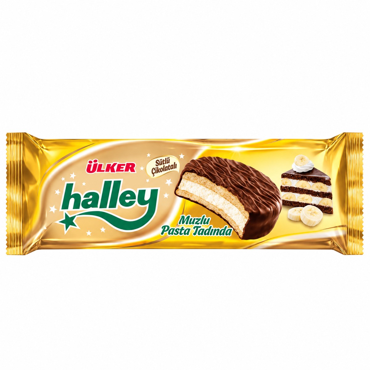 Ülker Halley alla Banana – Biscotti Ricoperti di Cioccolato 8 Pezzi 240 g