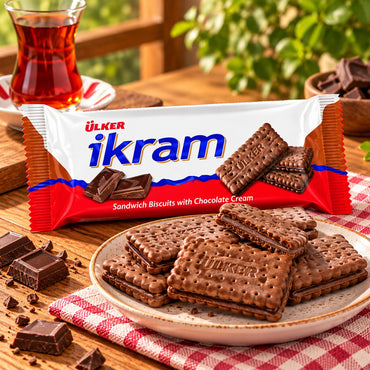 Ülker İkram al Cioccolato – Biscotti Farciti con Crema al Cioccolato 84 g